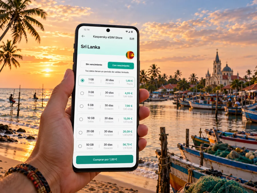 eSIM para Negombo: internet móvil en Sri Lanka
