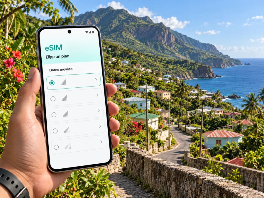 eSIM en Olveston, Montserrat: internet para viajar