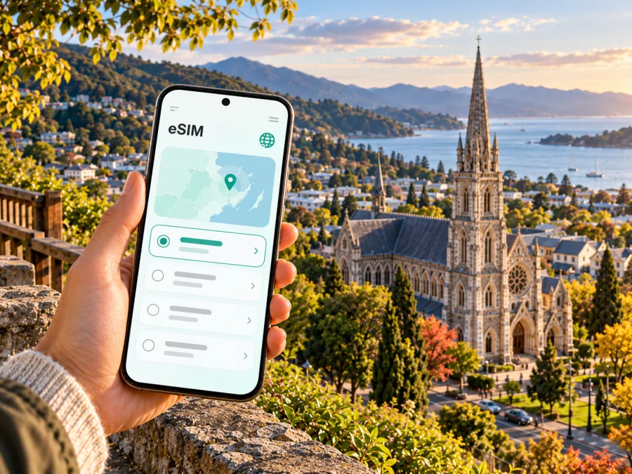 eSIM para Nelson: internet móvil en Nueva Zelanda