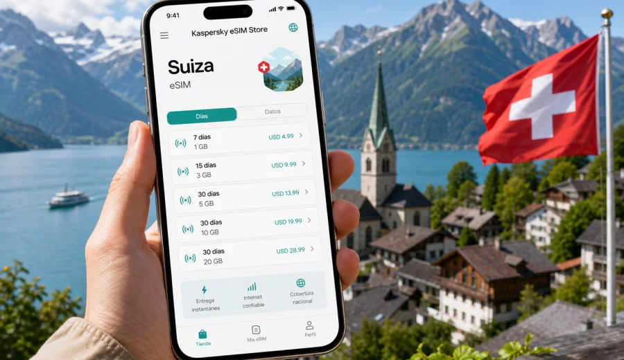 eSIM para Suiza: internet móvil de viaje