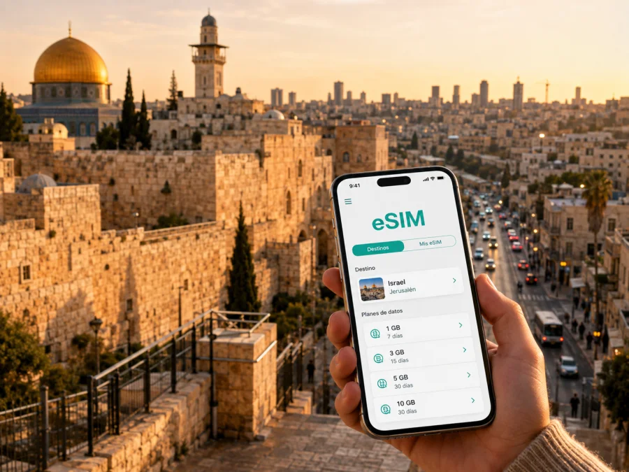 eSIM para Jerusalén: internet móvil de viaje