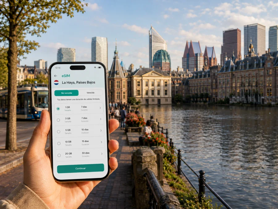 eSIM para La Haya, Países Bajos | Kaspersky