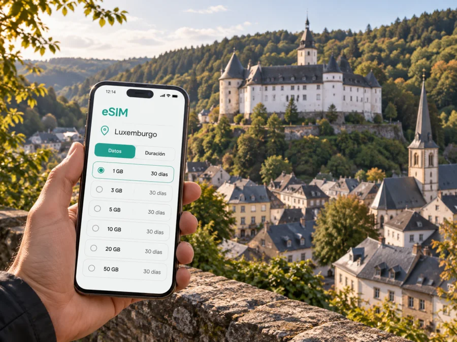 eSIM en Clervaux: internet móvil en Luxemburgo