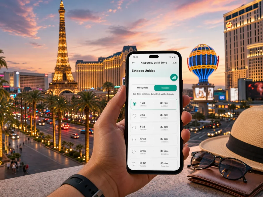 eSIM en Las Vegas: internet móvil de viaje
