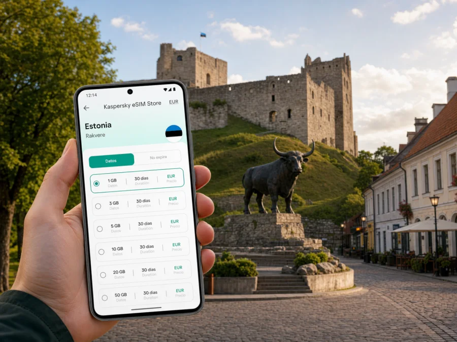 eSIM para Rakvere: internet móvil en Estonia