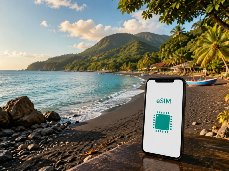 eSIM para Bouillante: internet móvil en Guadalupe