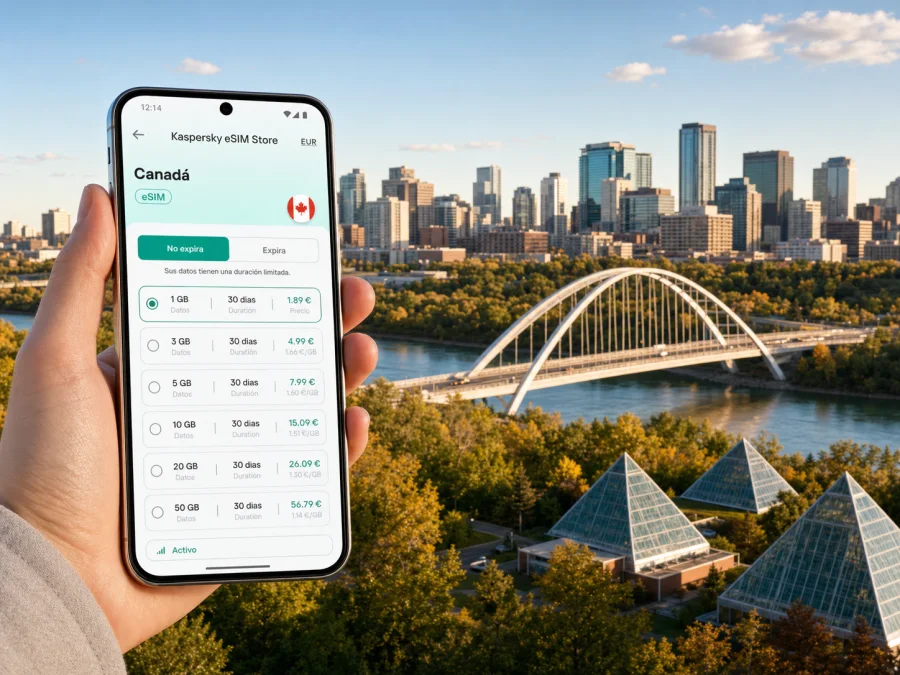 eSIM en Edmonton: internet móvil para viajar