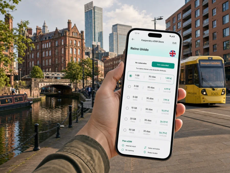 eSIM en Manchester: internet móvil para viajar