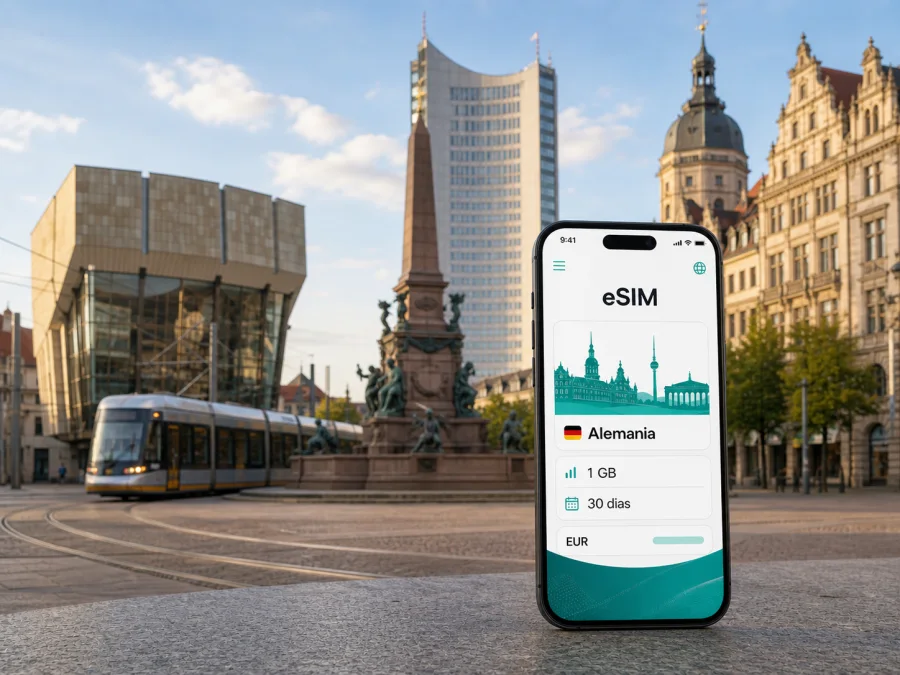eSIM en Leipzig: internet móvil de viaje