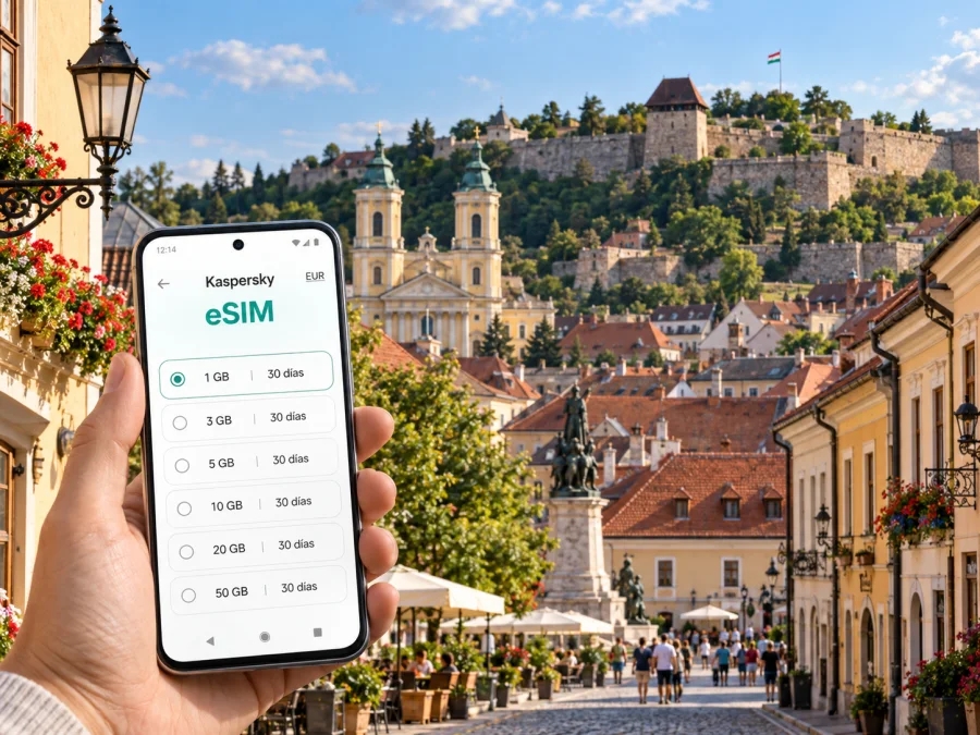 eSIM para Eger: internet móvil en Hungría