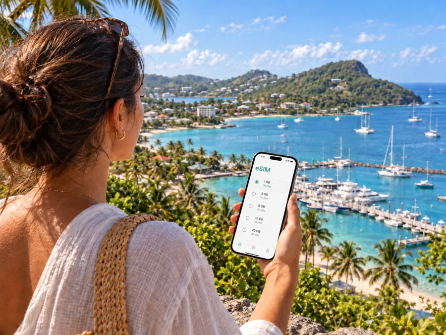Rodney Bay: eSIM e internet móvil en Santa Lucía