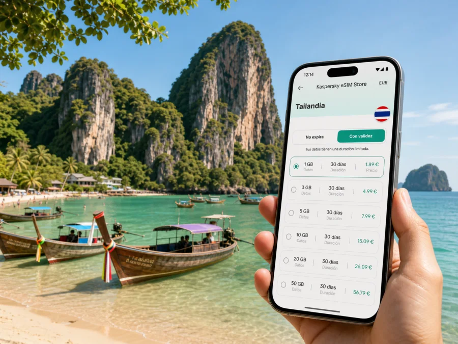 eSIM para Krabi: internet móvil en Tailandia