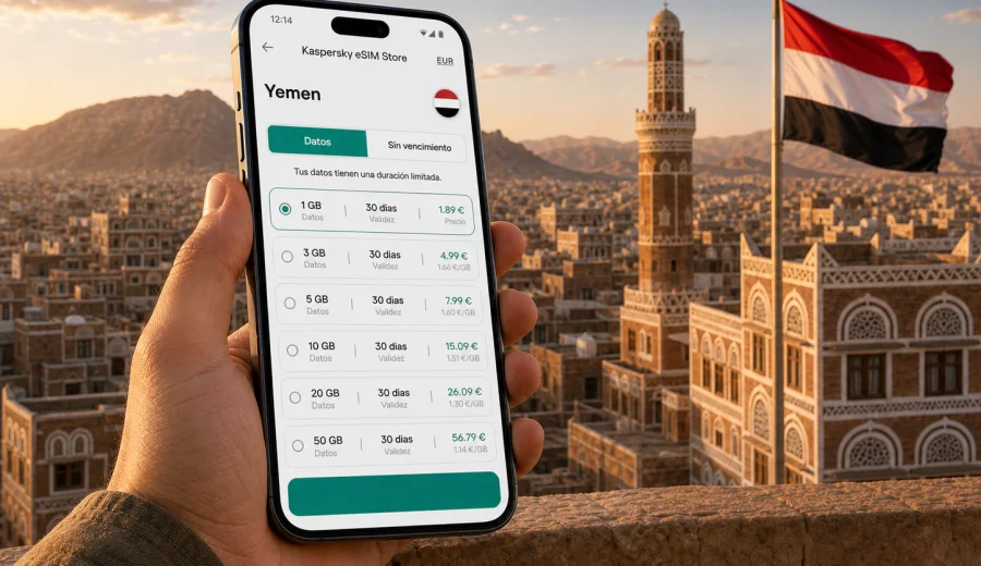 eSIM para Yemen: internet móvil de viaje