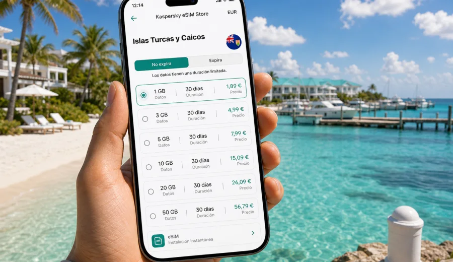 eSIM para Islas Turcas y Caicos: internet móvil