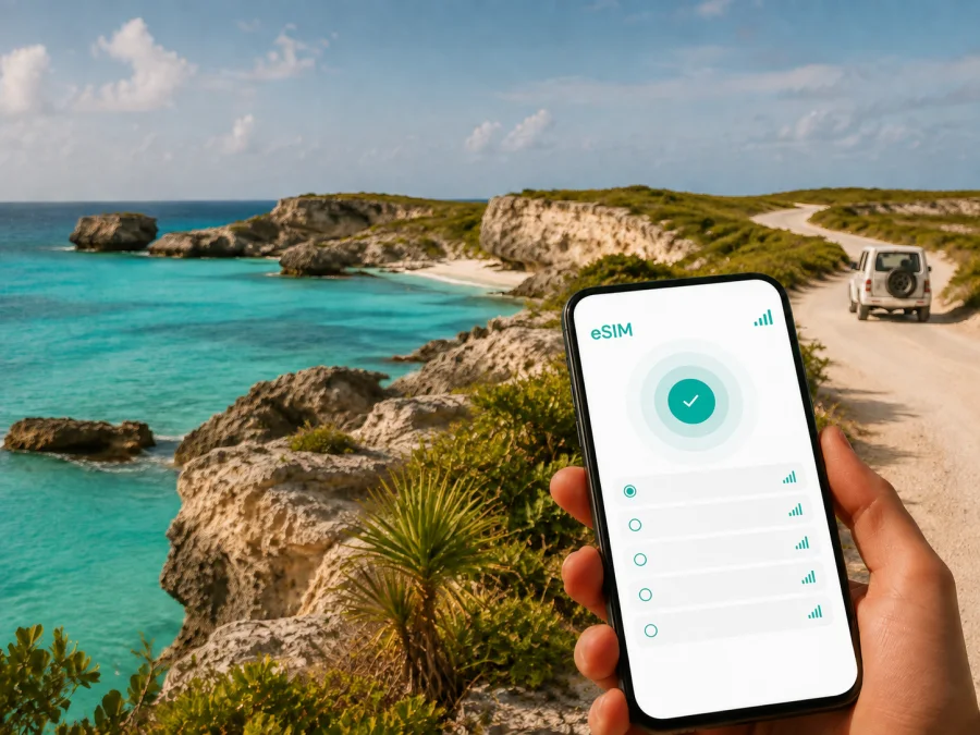 eSIM para Middle Caicos: internet móvil en viaje