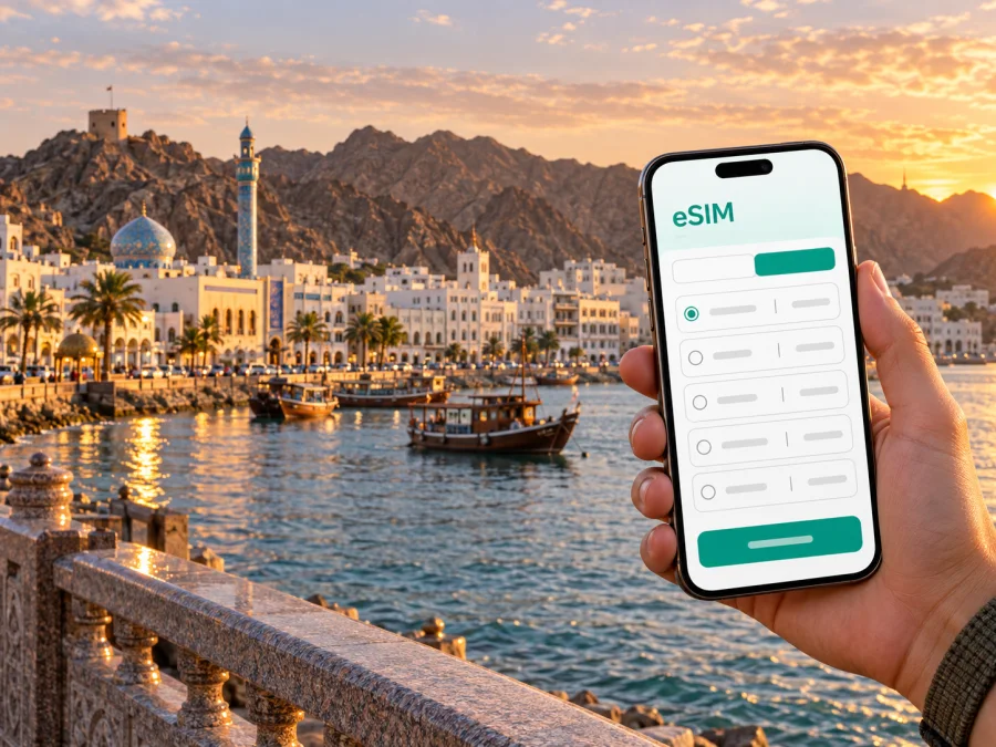 eSIM en Mascate: internet móvil para tu viaje