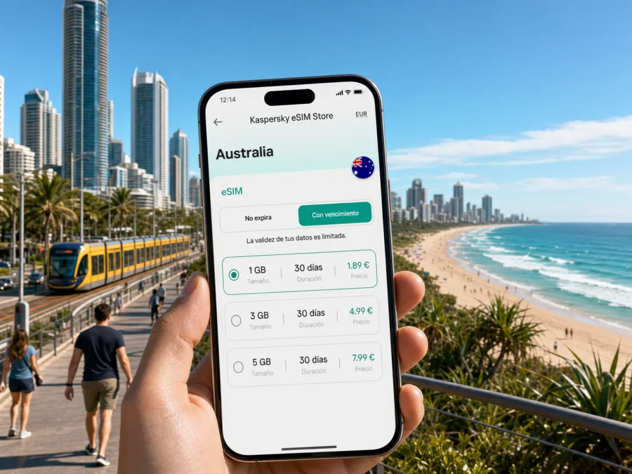 eSIM para Costa Dorada: internet móvil en Australia