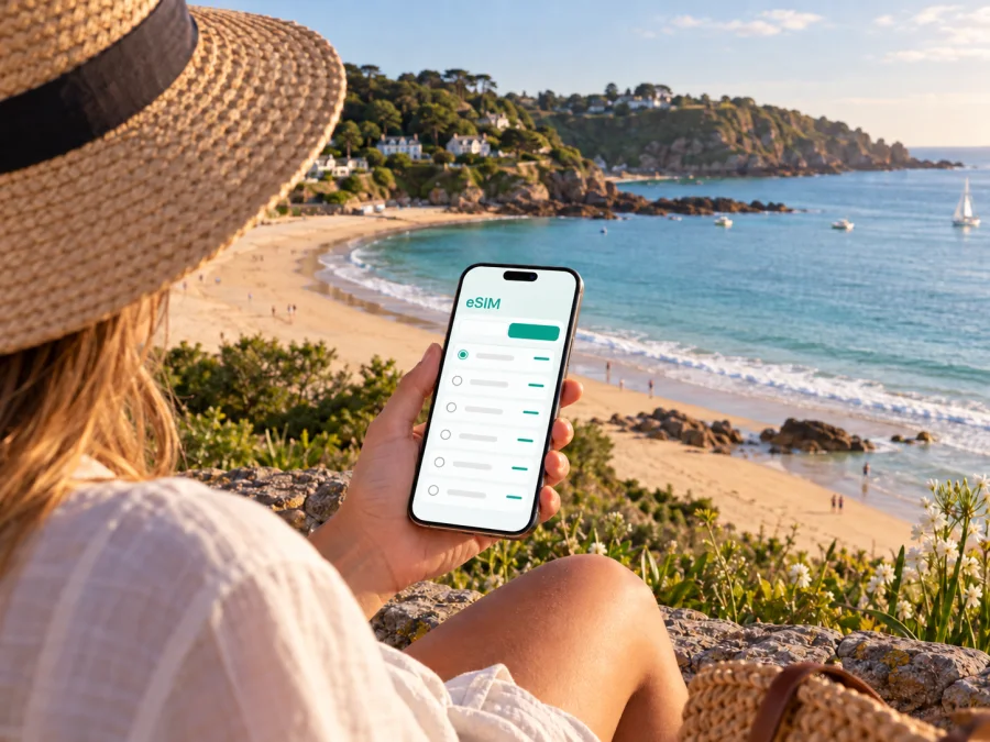 eSIM en St Brelade: internet para viajar por Jersey