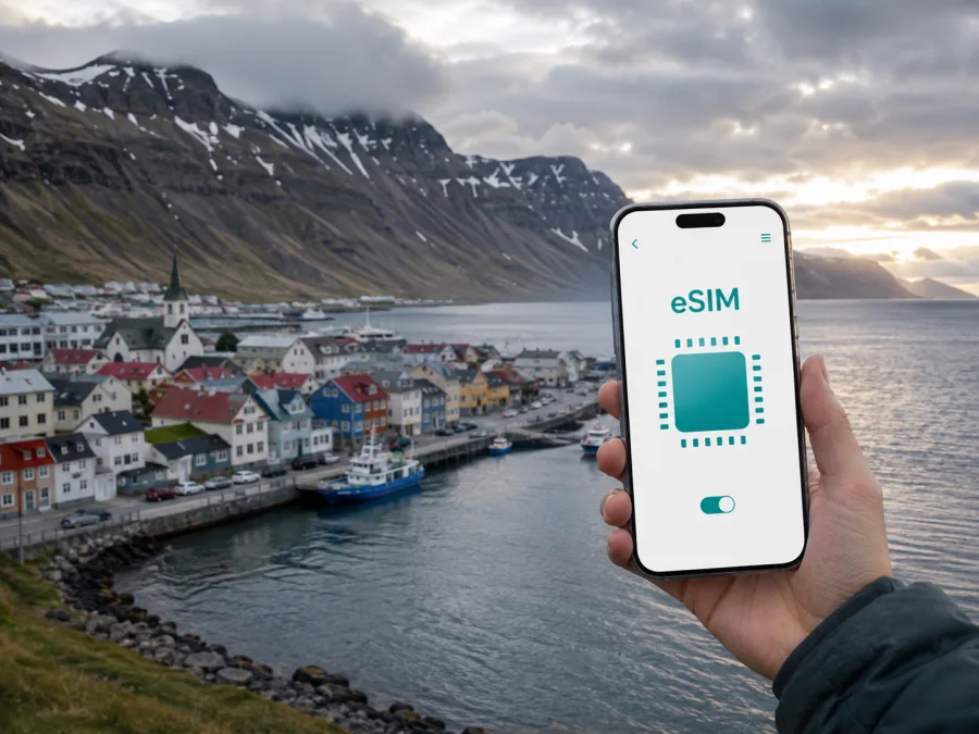 eSIM en Isafjordur: internet móvil en Islandia