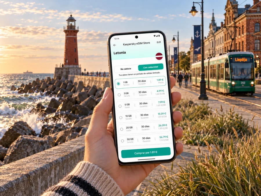 eSIM en Liepāja: internet móvil para tu viaje