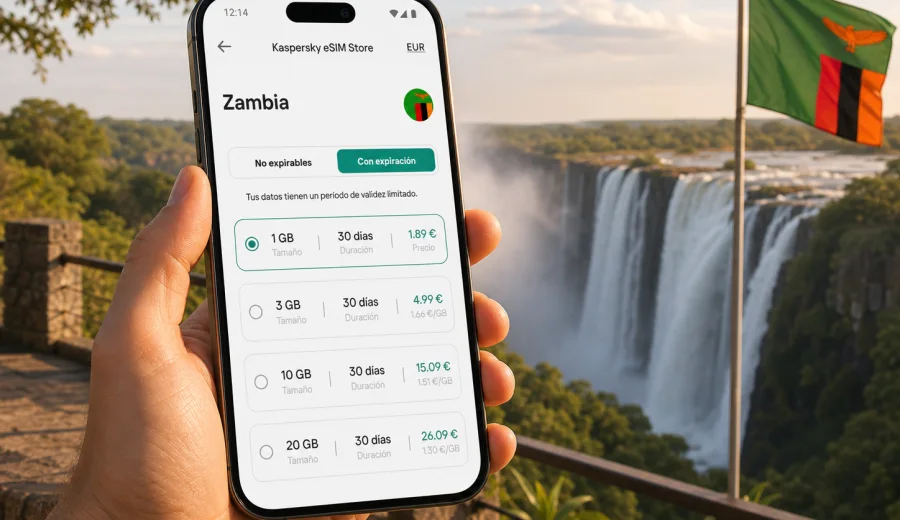 eSIM para Zambia: conexión móvil e internet