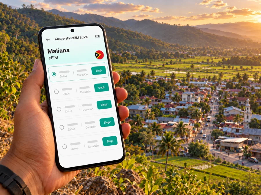 eSIM en Maliana: internet móvil en Timor Oriental