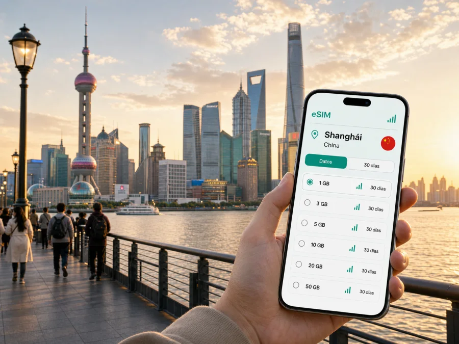 eSIM en Shanghái: internet móvil para viajar
