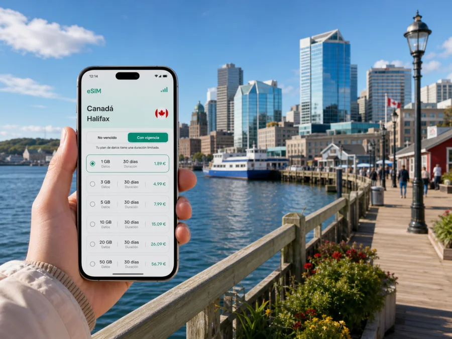 eSIM en Halifax: internet móvil para viajar