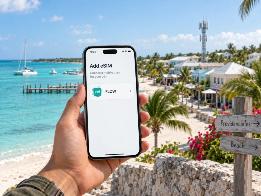 FLOW eSIM en Islas Turcas y Caicos: qué revisar