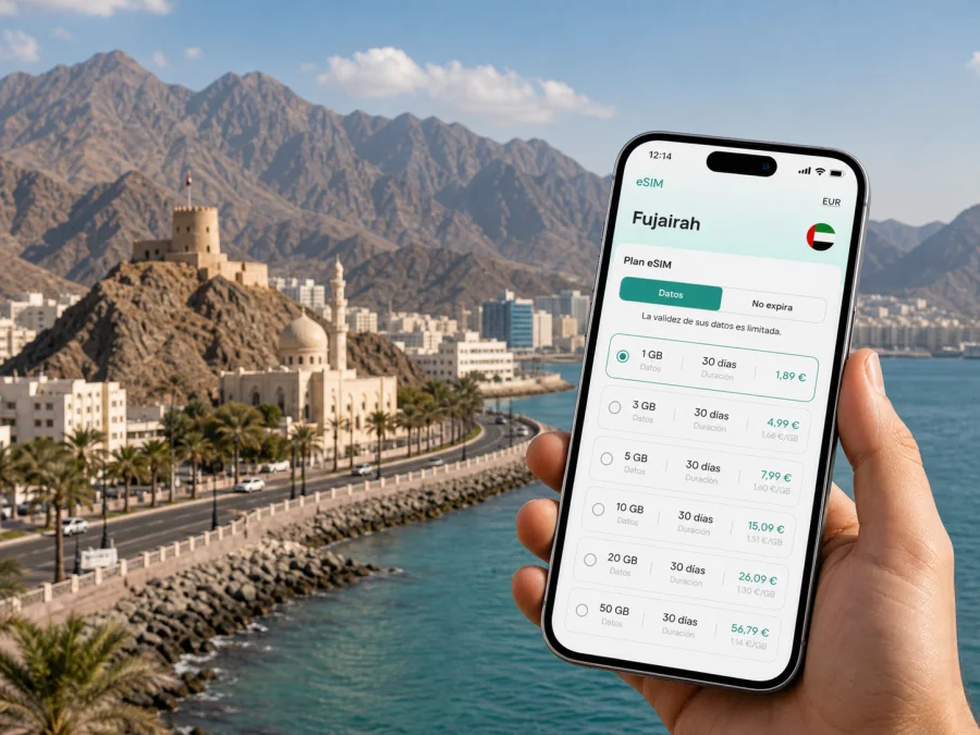 eSIM en Fujairah: internet móvil para viajar