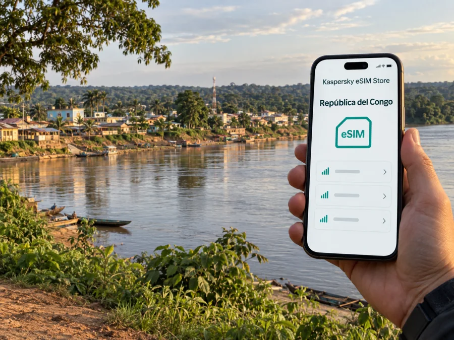 eSIM en Ouesso: internet móvil en la República del Congo