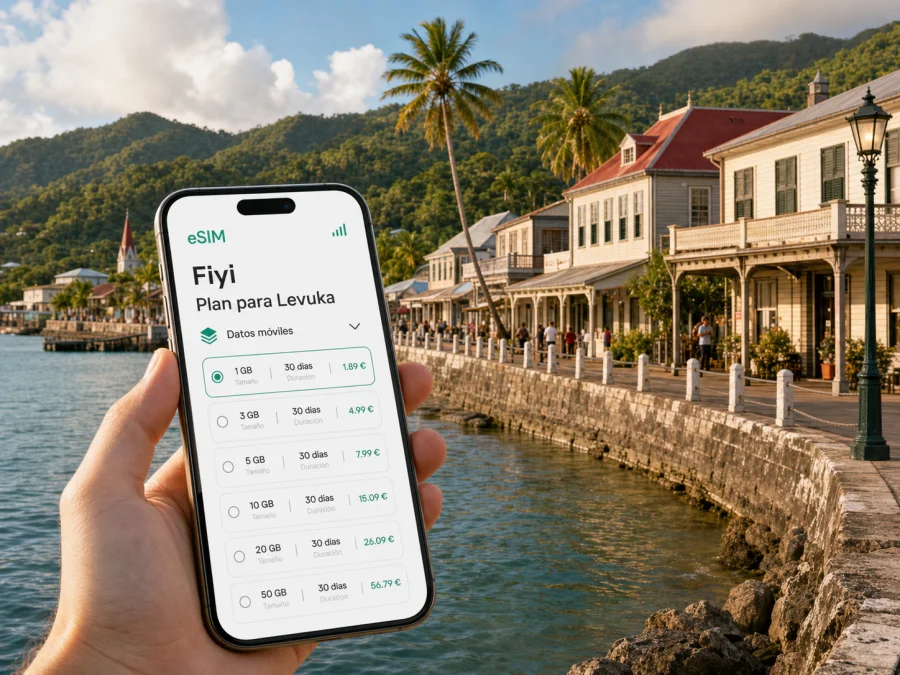 eSIM en Levuka: internet móvil para viajar
