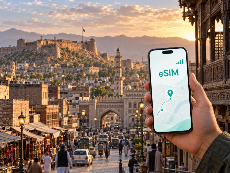 eSIM para Peshawar: internet móvil en Pakistán