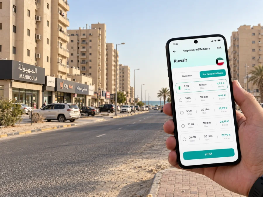 eSIM en Mahboula: internet móvil para tu viaje