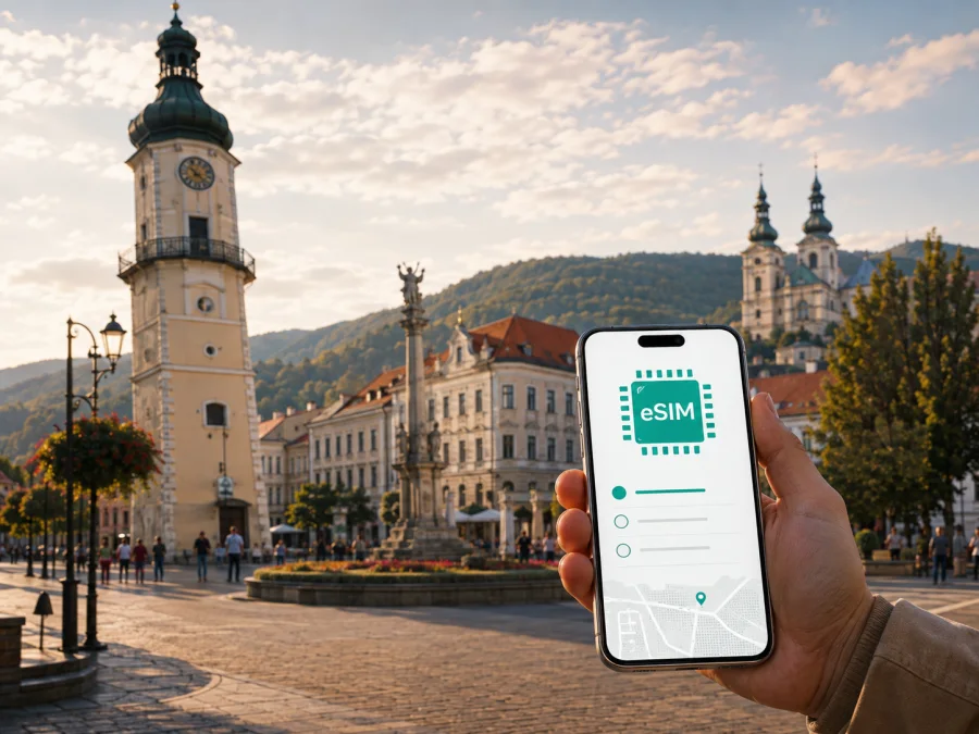 eSIM en Banská Bystrica: internet móvil para viajar