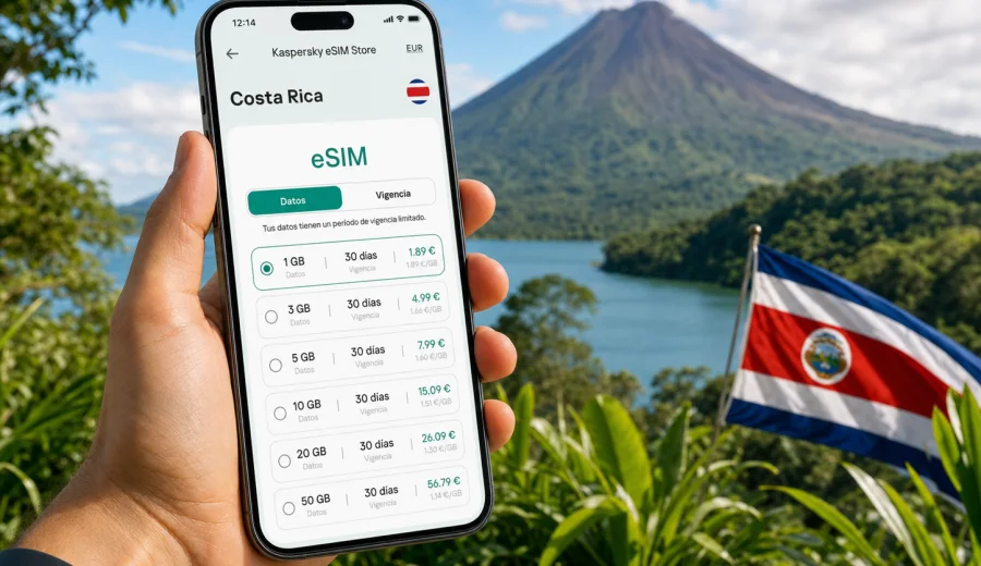 eSIM para Costa Rica: internet móvil de viaje