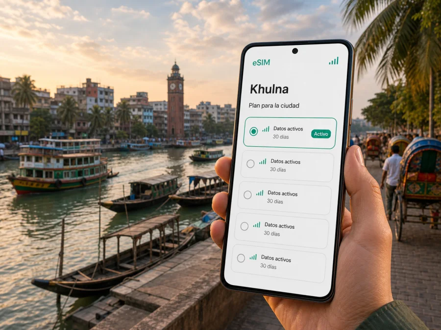 eSIM en Khulna: internet móvil para viajar