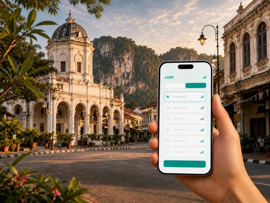 eSIM para Ipoh: internet móvil en Malasia