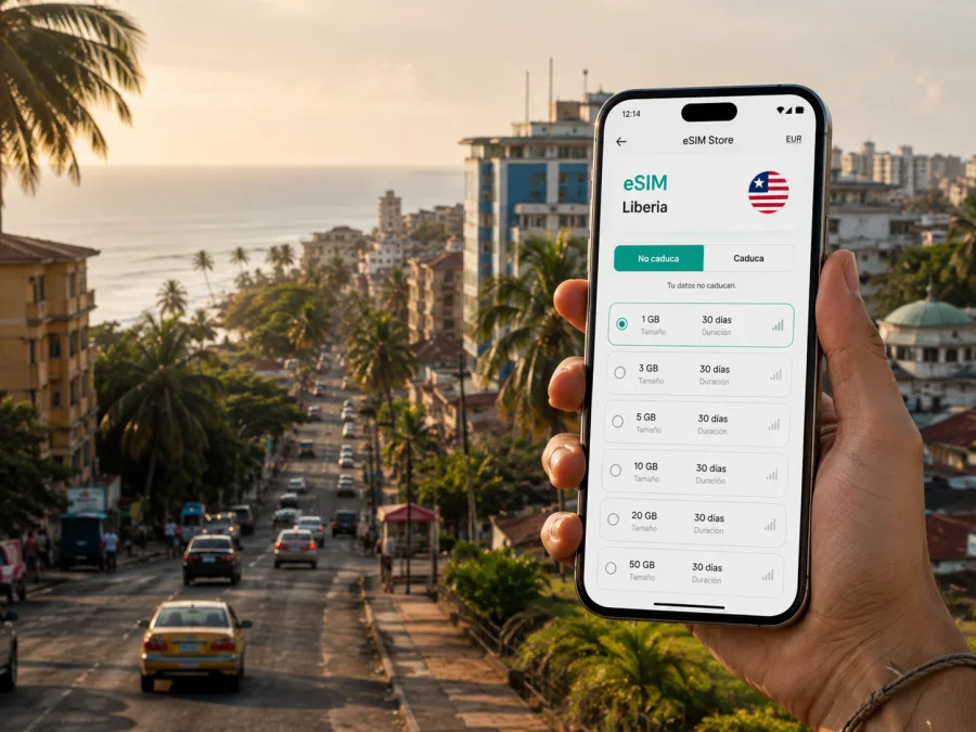 eSIM en Monrovia: internet móvil en Liberia
