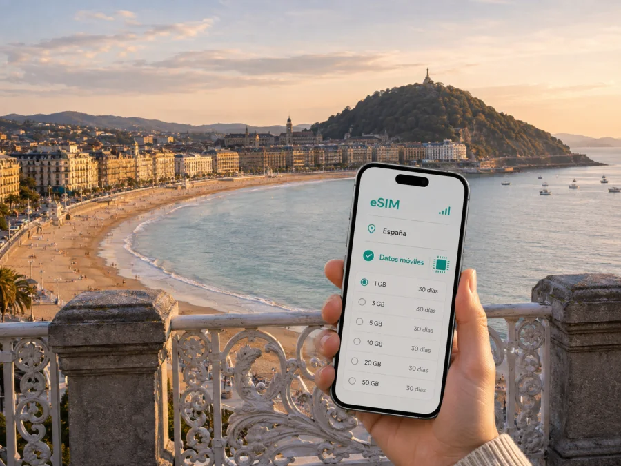 eSIM para San Sebastián: internet en su viaje
