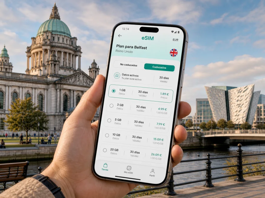 eSIM en Belfast: internet móvil para viajar