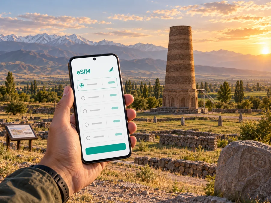 eSIM en Tokmok: conexión móvil e internet en Kirguistán