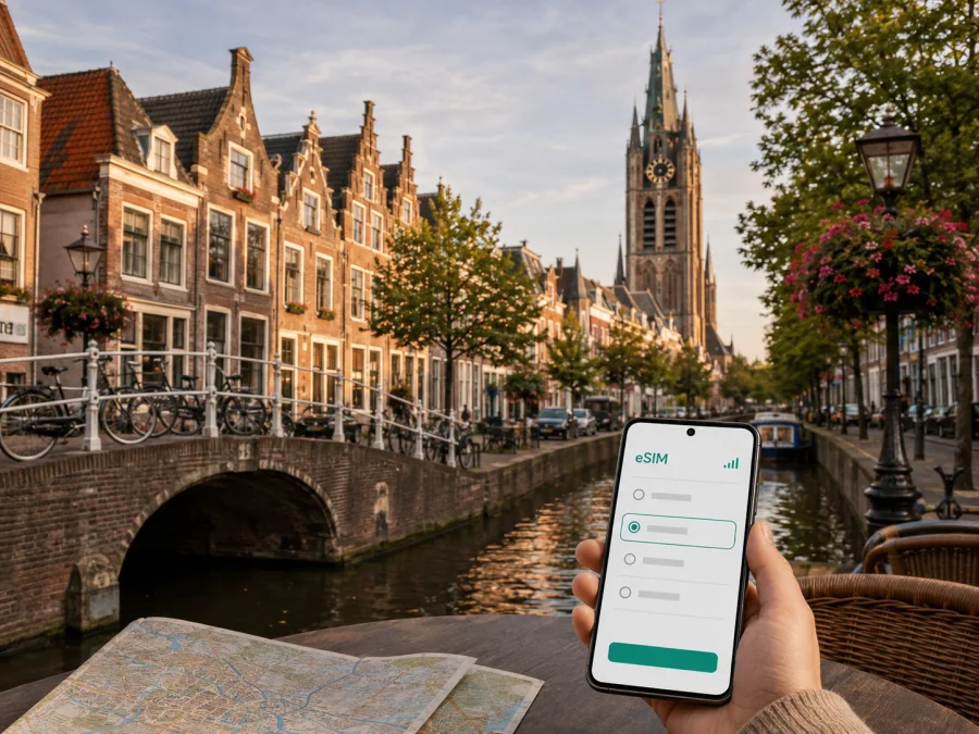 eSIM en Delft: internet móvil para tu viaje