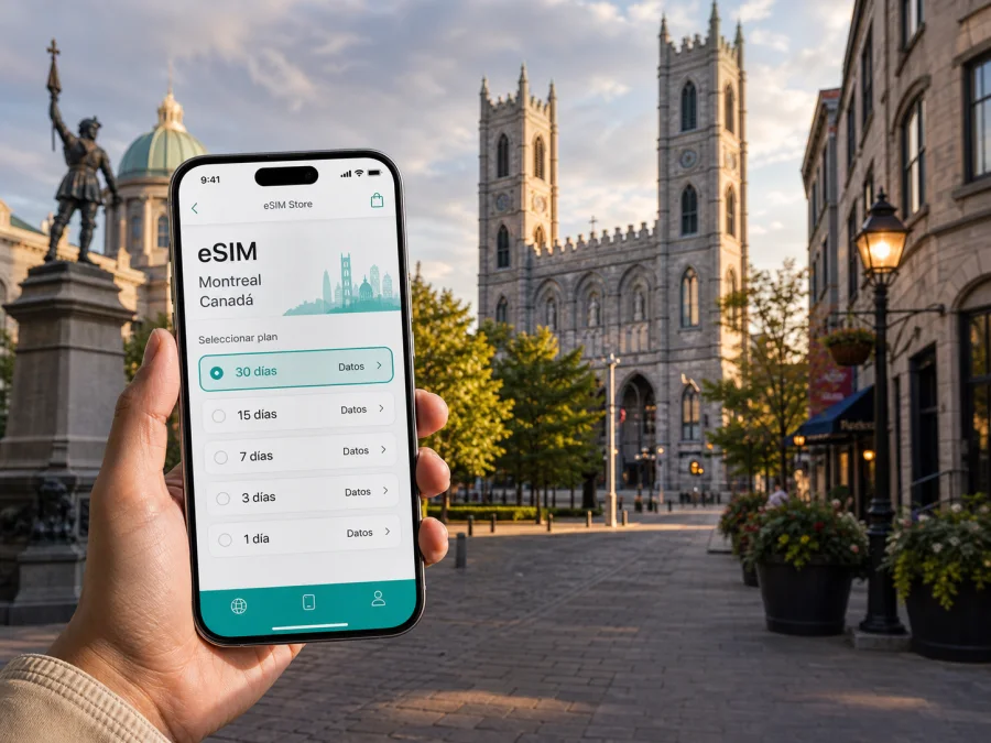 eSIM en Montreal: internet móvil para viajar