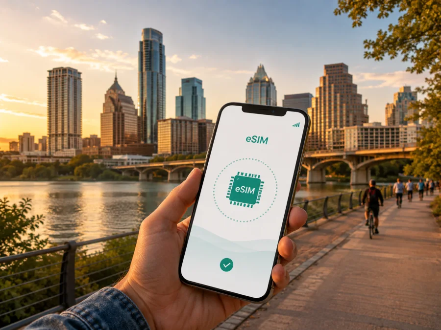 eSIM para Austin: internet móvil en Estados Unidos
