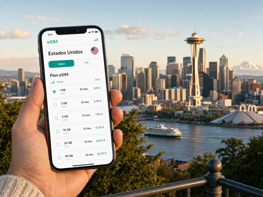 eSIM en Seattle: internet móvil para viajar