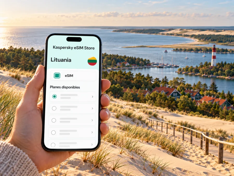 eSIM en Nida: internet móvil en Lituania