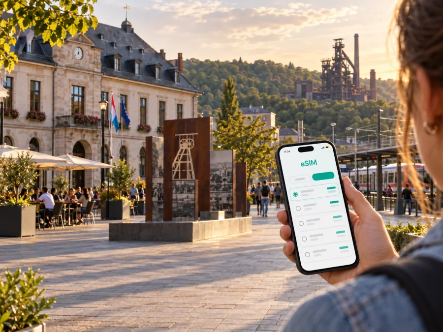 eSIM para Differdange: internet móvil en Luxemburgo