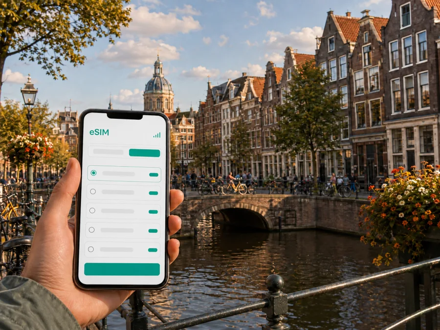eSIM para Leiden: internet móvil en Países Bajos