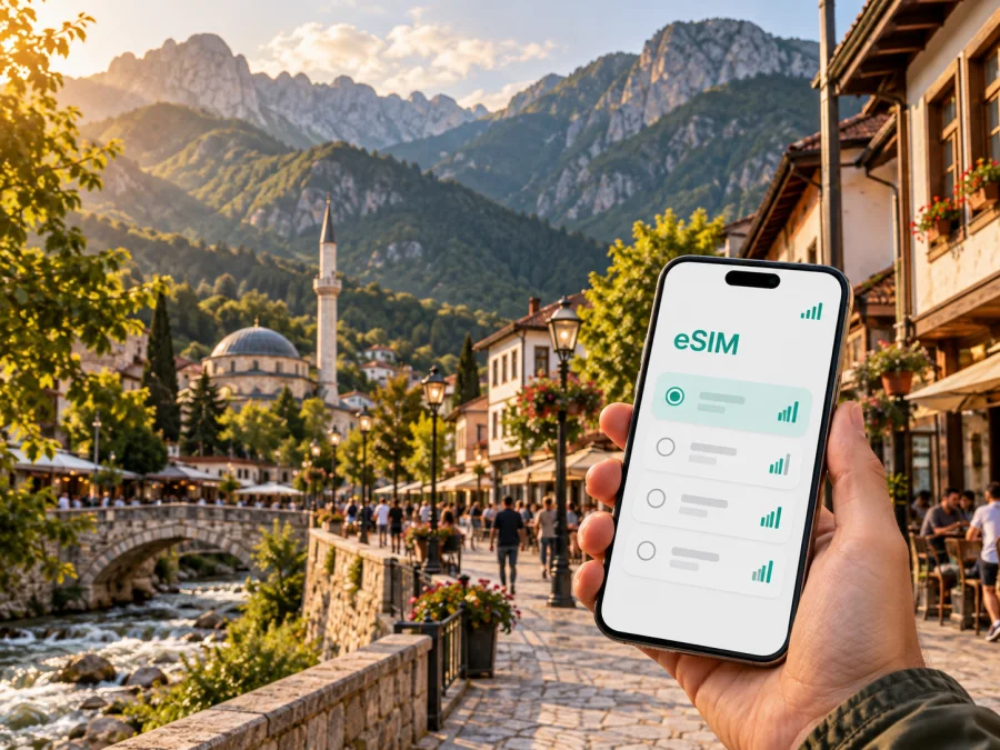 eSIM para Peja: internet móvil en Kosovo